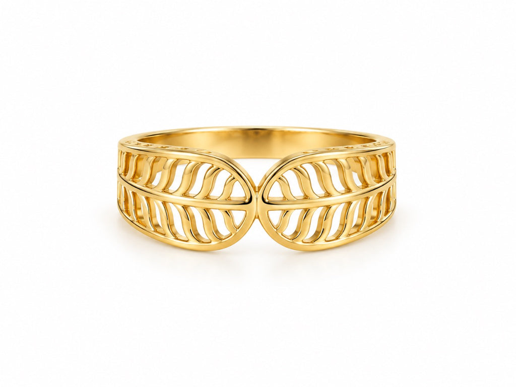 10K Gold Openwork Pattern Ring – Size 7.5