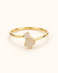 Gold Open Floral Cluster Ring – Size 7