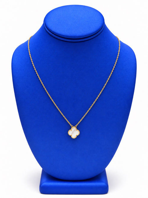 10K Gold Clover Pendant Necklace